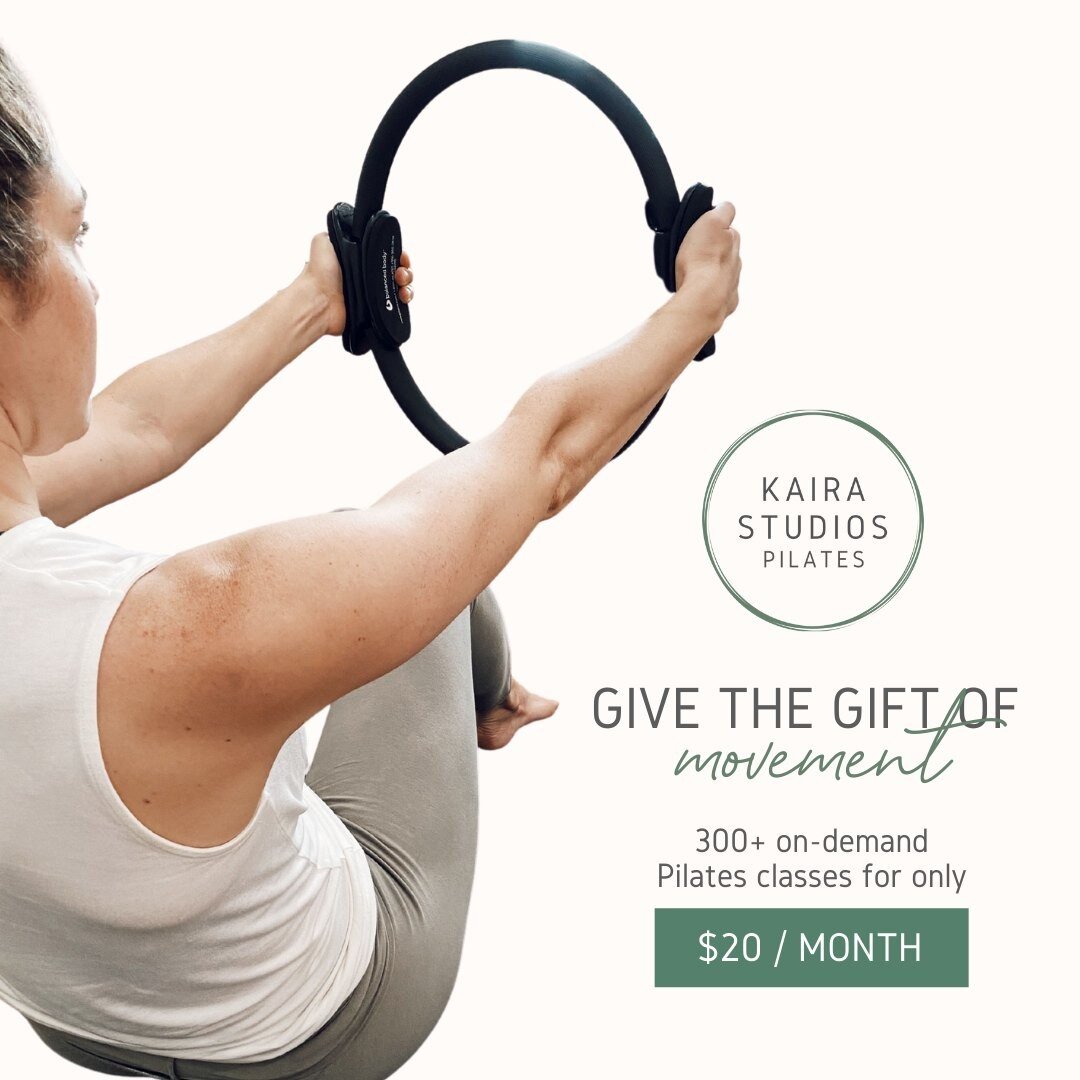 Give the gift of movement this holiday season with a membership to our virtual Pilates studio! Our online library includes over 300 Pilates classes you can do at any time, anywhere.

Choose from 1 month, 3 month, or year-long membership options to gi