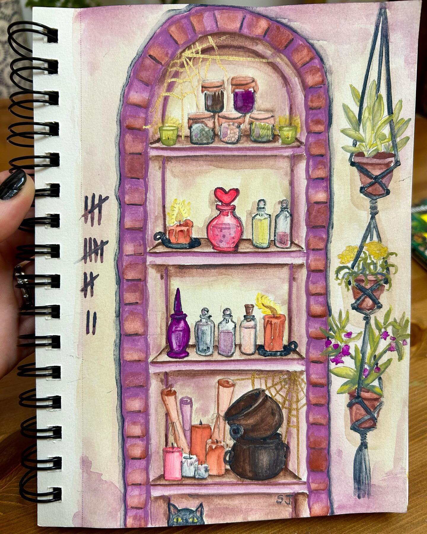 I&rsquo;m a couple days late, here&rsquo;s day 6 of @folktaleweek and the prompt was &ldquo;potion&rdquo;. This one really spoke to me as a witchy woman and it was hard to create this all from my imagination. I finished what I started with this one b