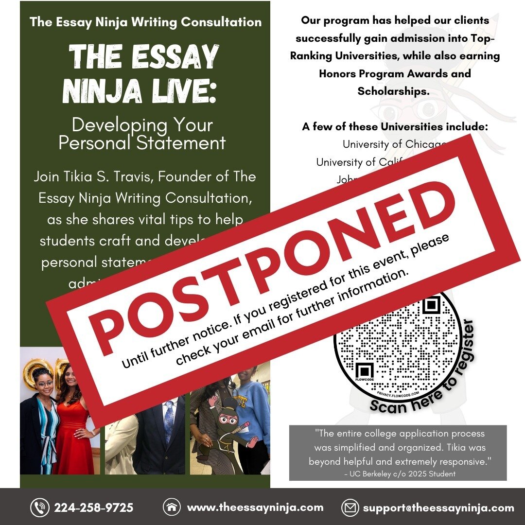 Hi All! Due to unforeseen circumstances, I will have to postpone the webinar for tomorrow. Those who registered for the event, please check your email with additional information/opportunities!

Thank you for understanding and I look forward to bring