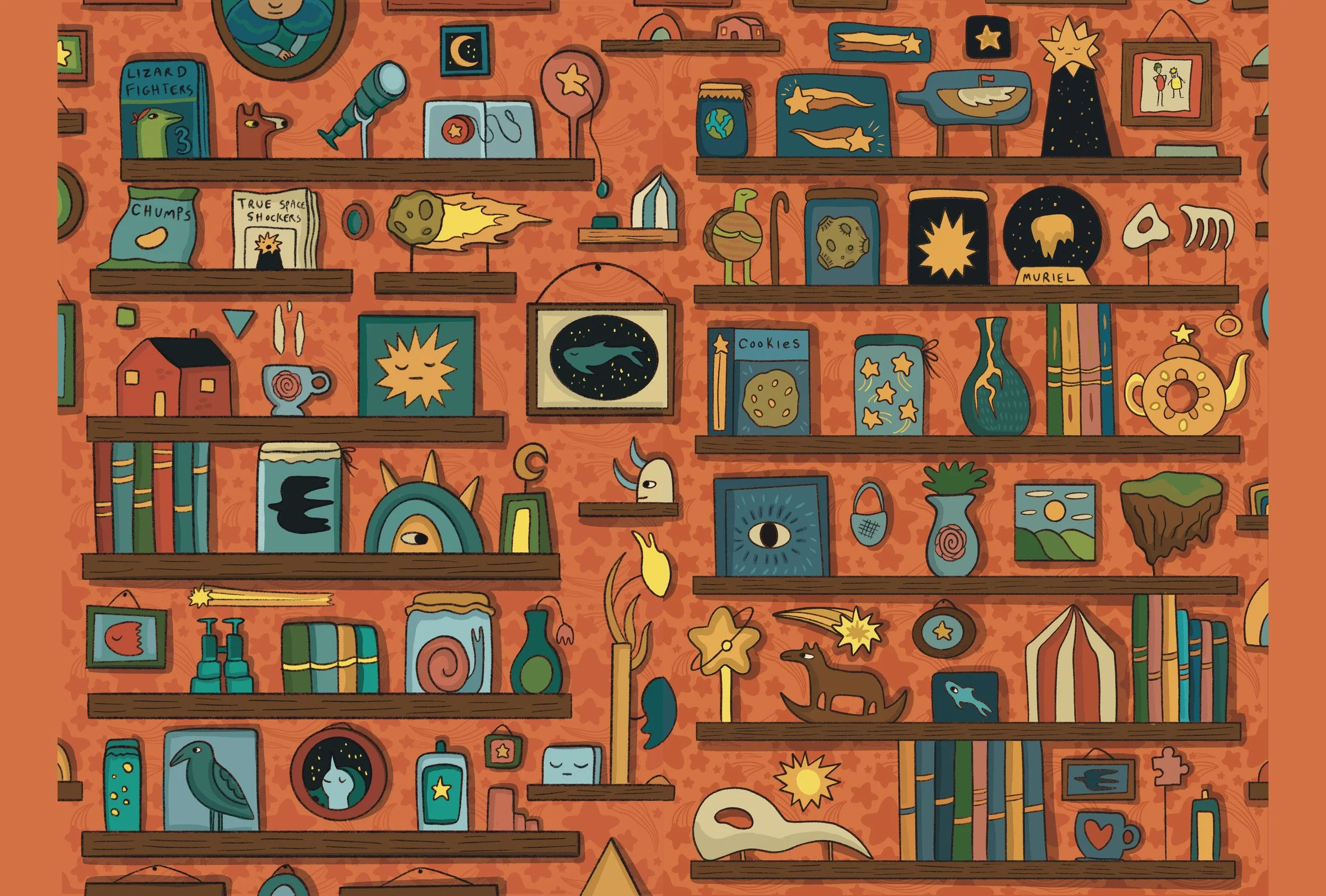 End-papers for book ‘Astronautical’ 