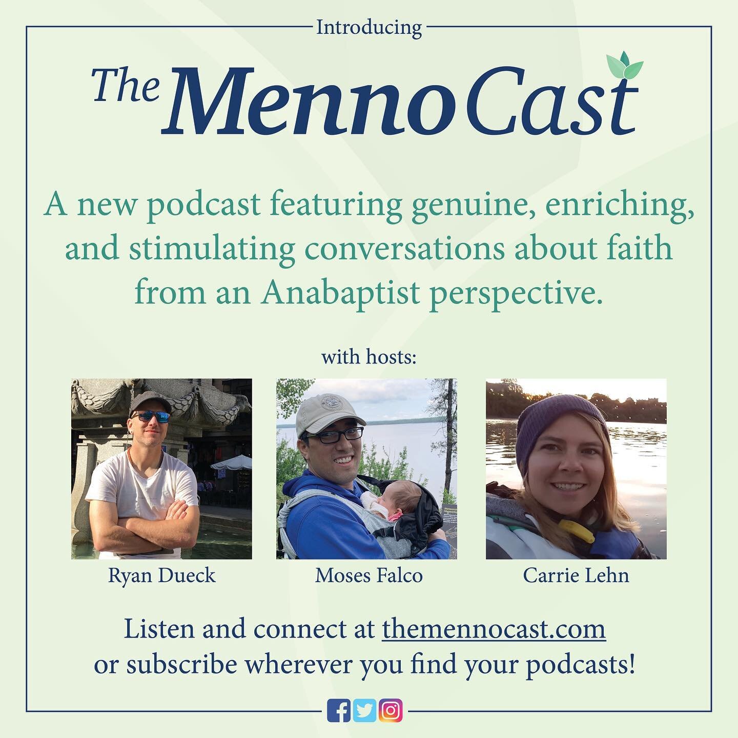 The MennoCast launches today. We have some amazing interviews lined up for our pilot season with special resource give-always each episode! Catch the first episode with special guest Meghan Larissa Good. Listen and connect at themennocast.com or subs