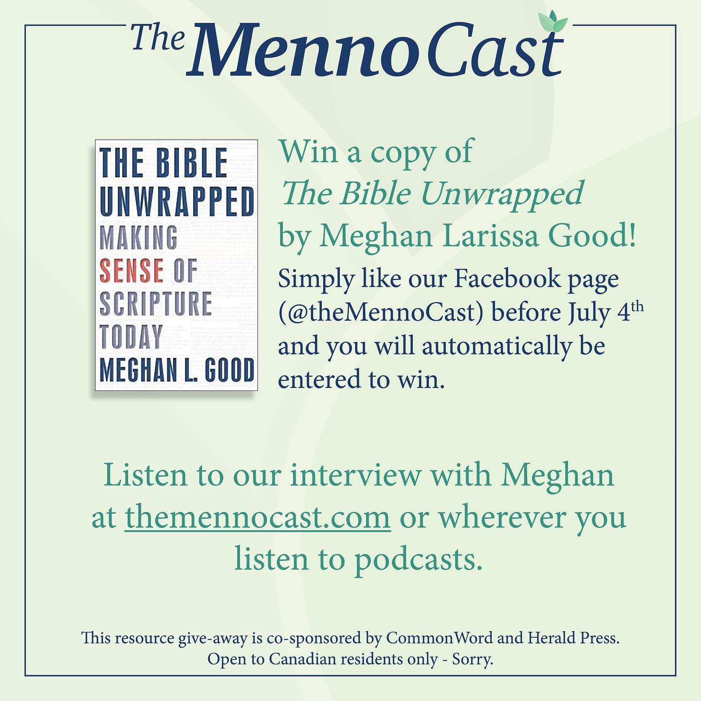 You can win a copy of Meghan&rsquo;s book entitled The Bible Unwrapped! Simply like our Facebook page before July 4th and it can be yours (as long as you reside in Canada, sorry).