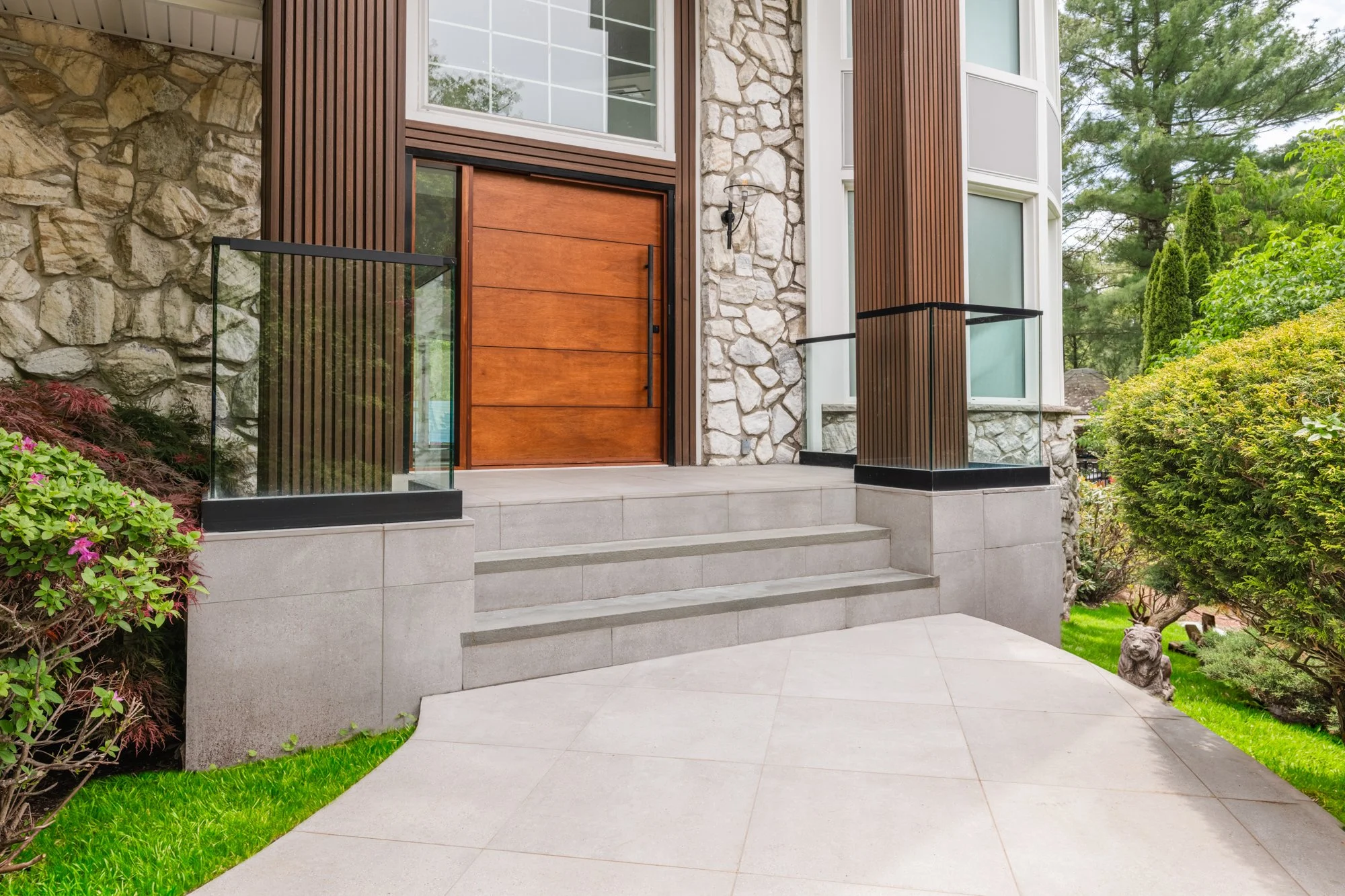 Franklin Lakes Residence: Glass Railings and Shower Enclosures