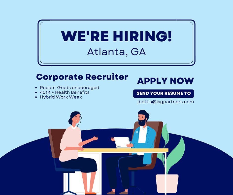 Come join our Corporate Recruiter team!! 💙