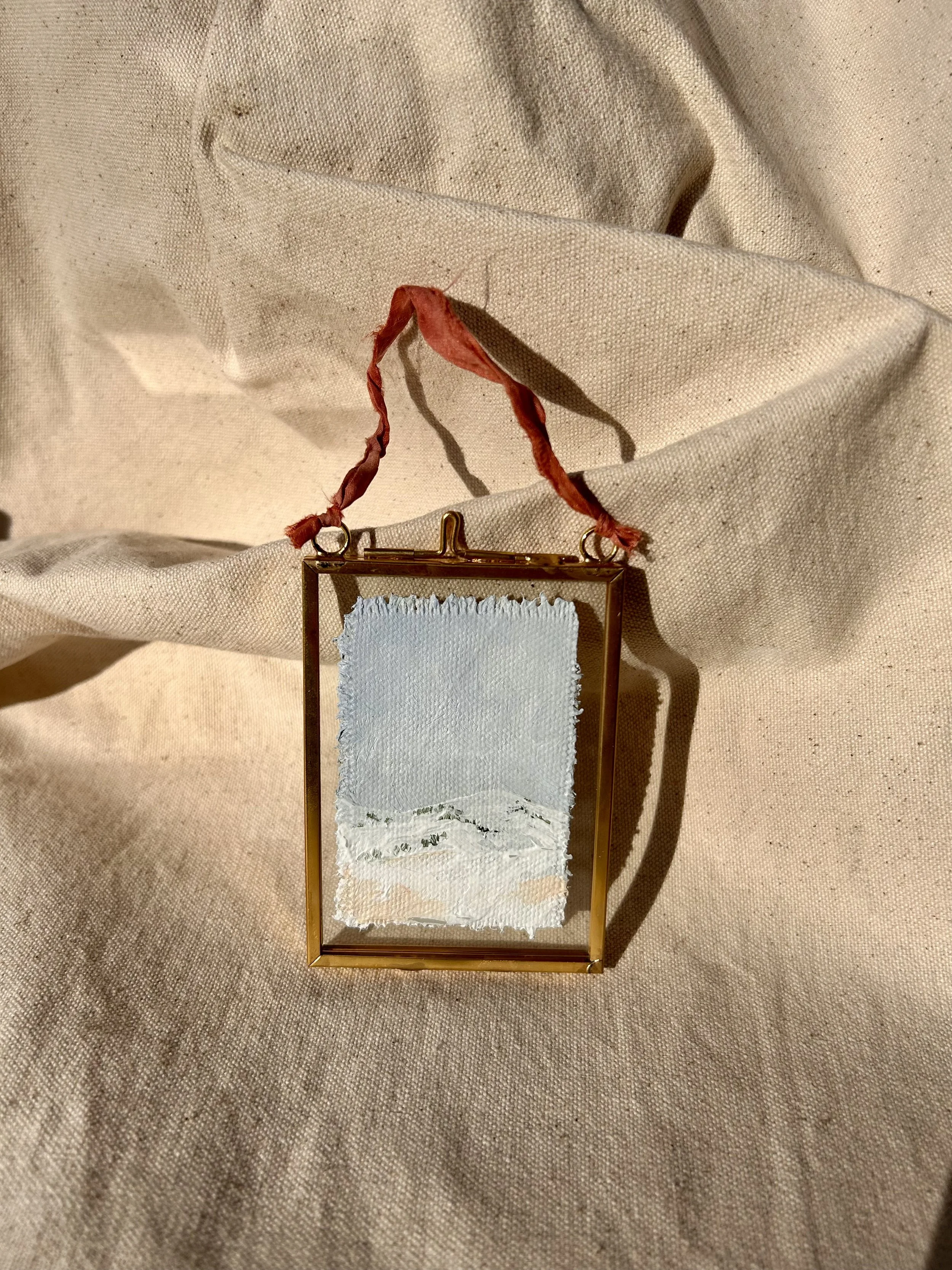 Original snow scene ornament