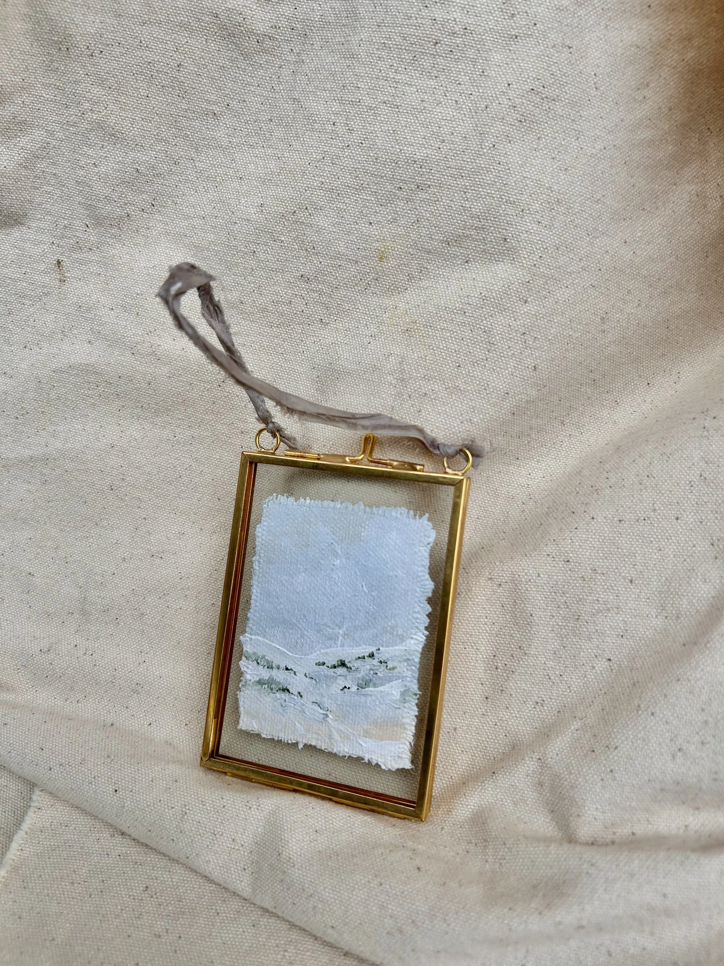 Original snow scene ornament