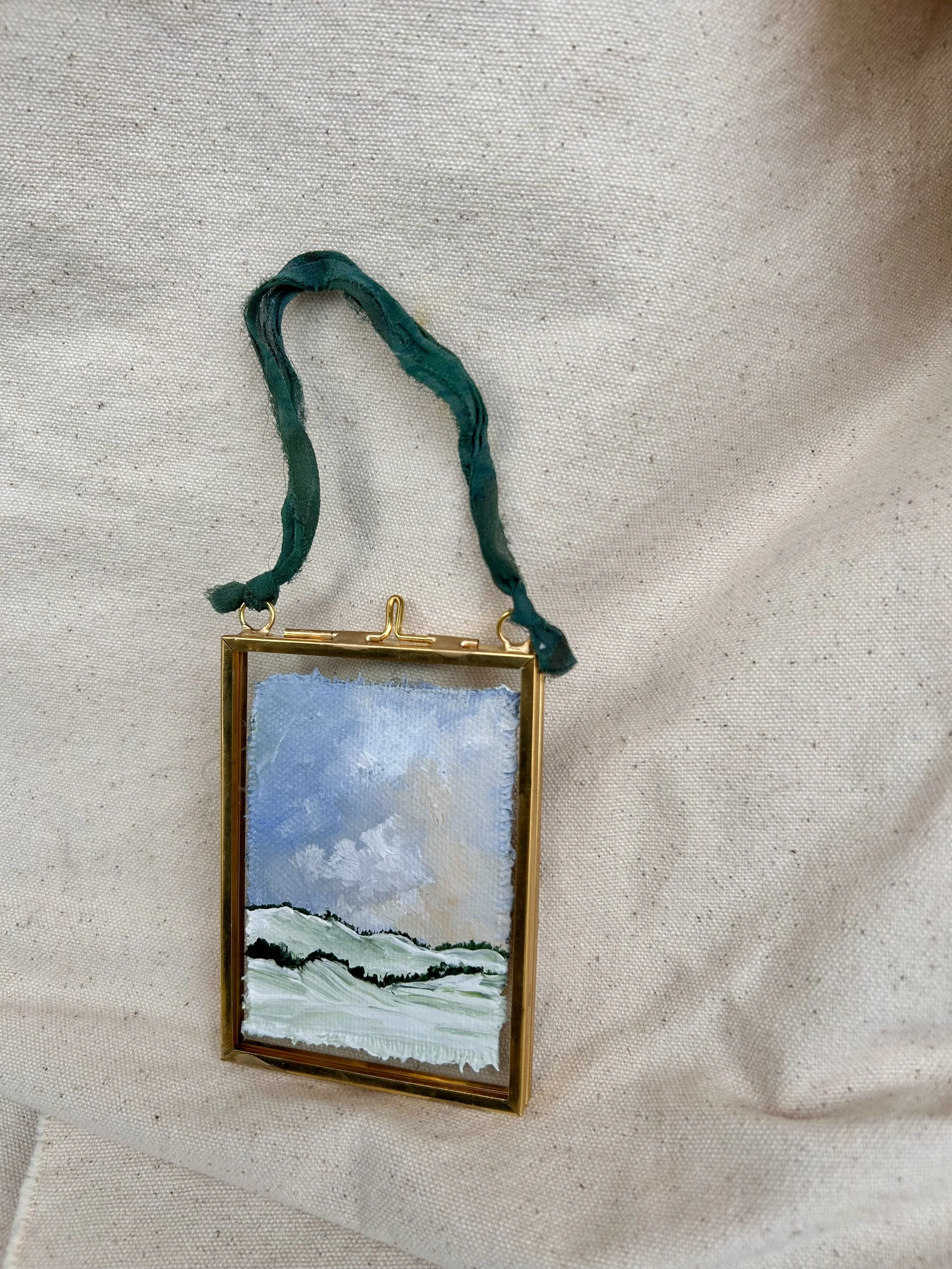 Original snow scene ornament