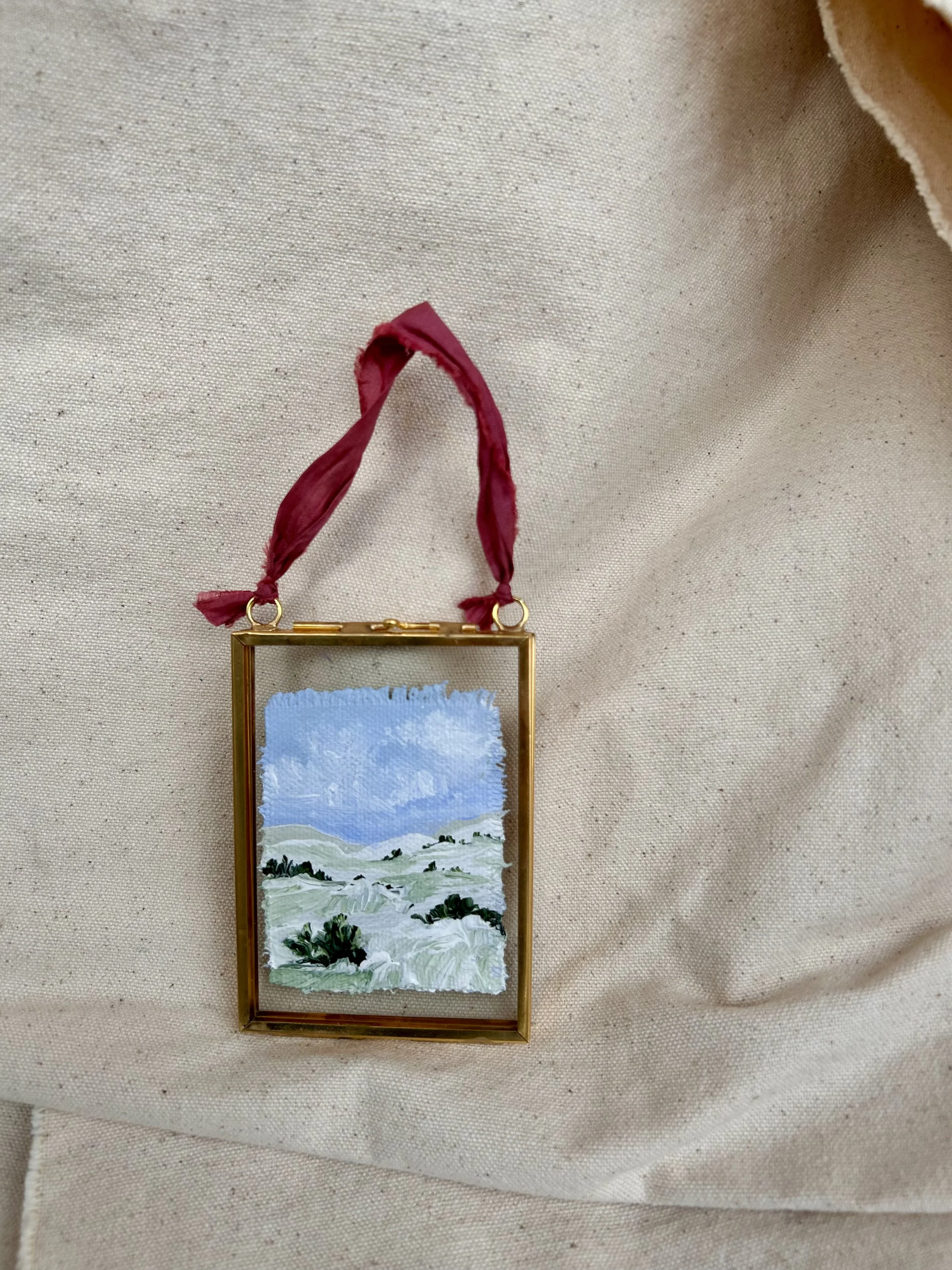 Original snow scene ornament