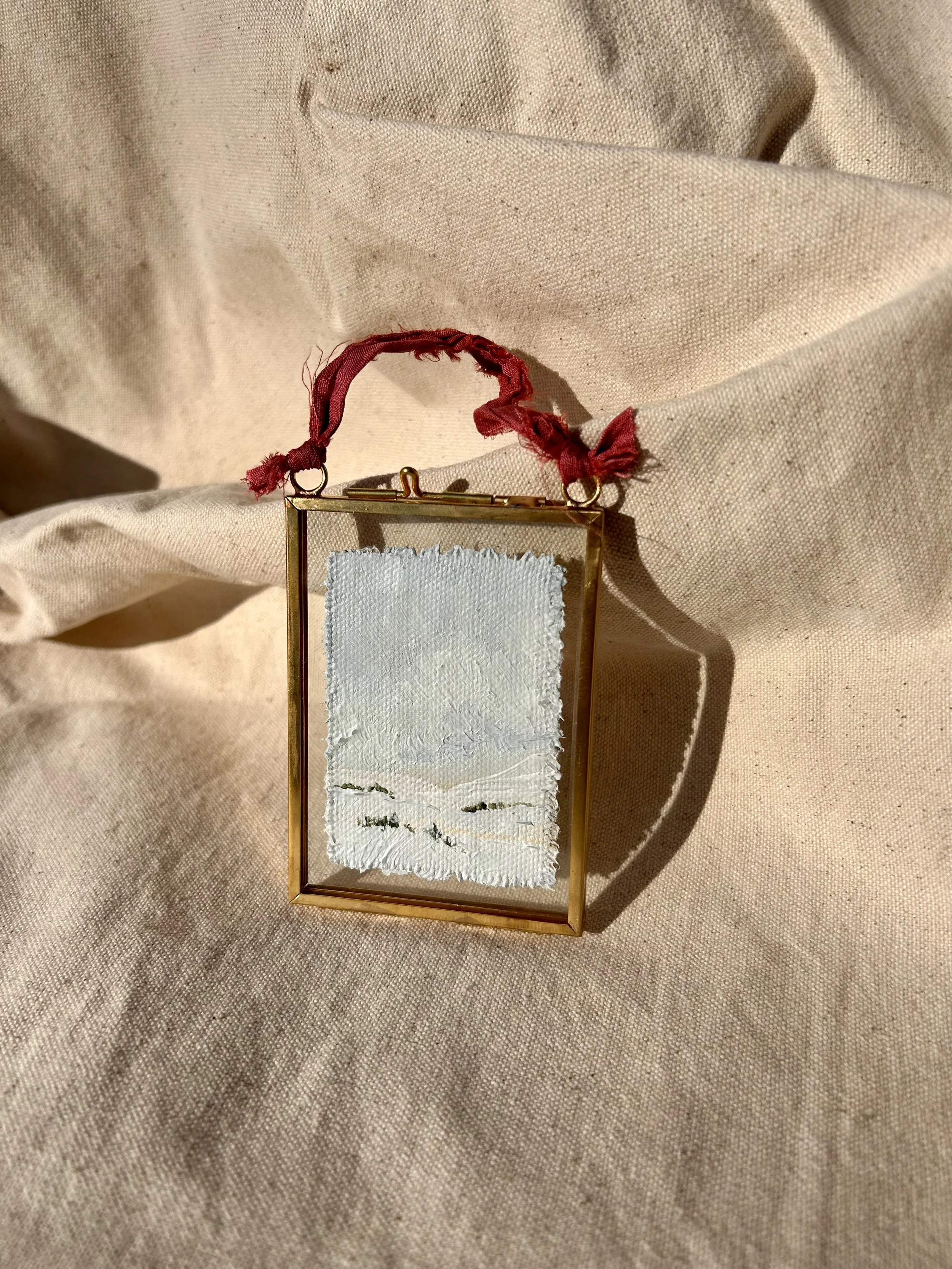 Original snow scene ornament