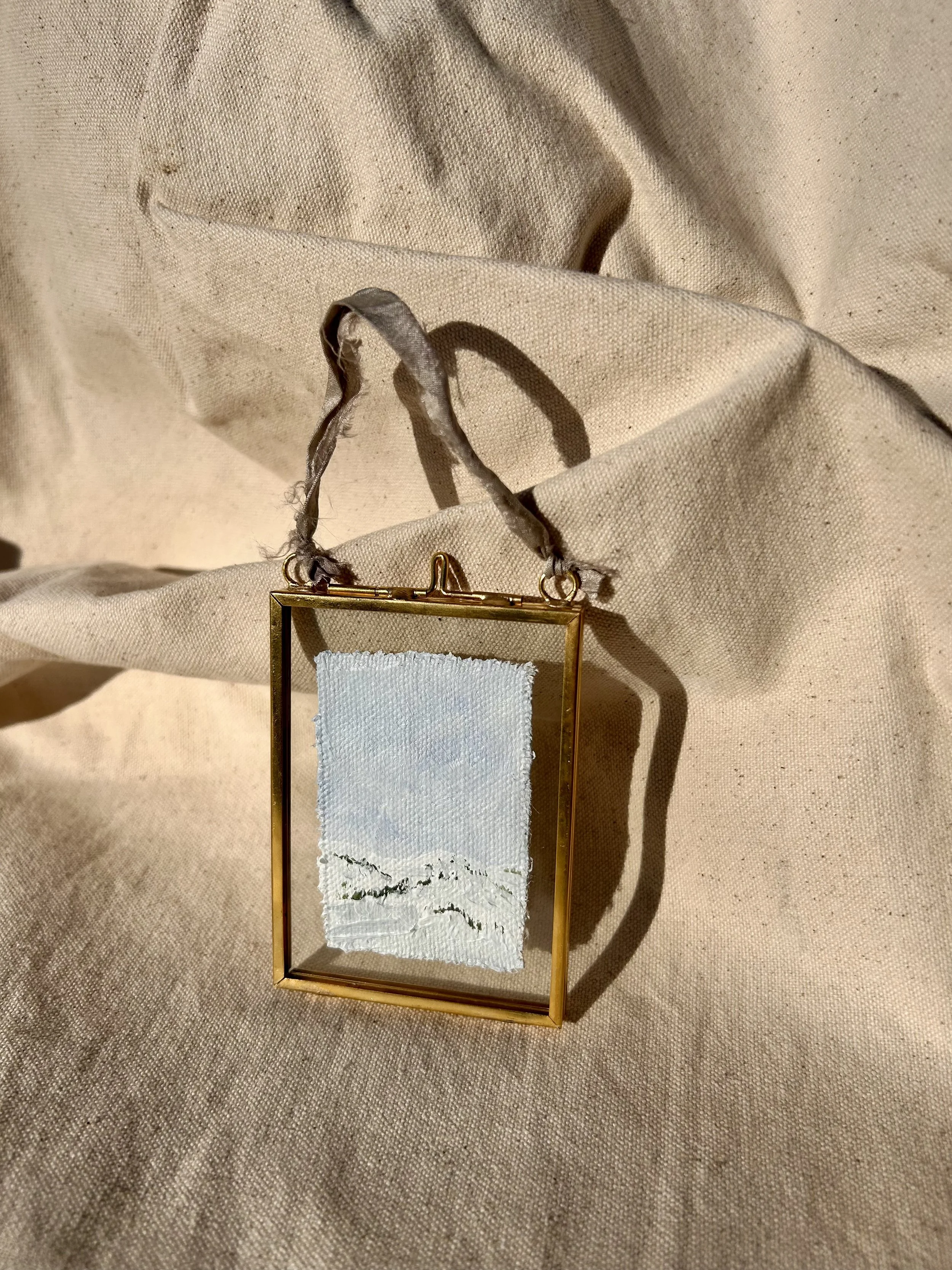 Original snow scene ornament