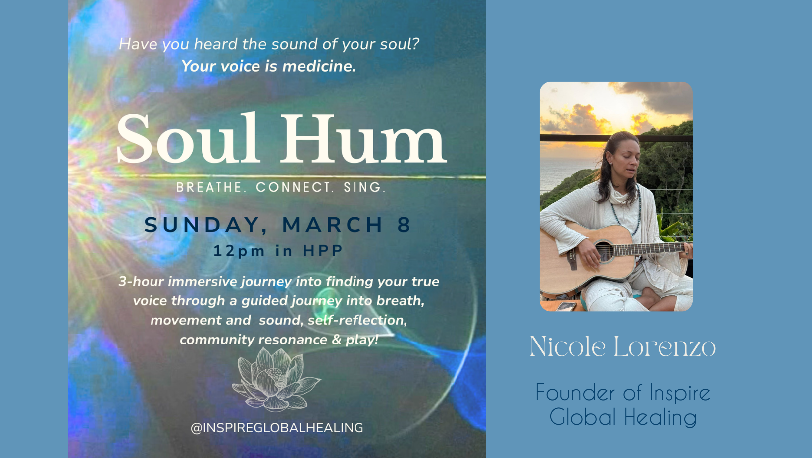 Soul Hum Workshop with Nicole Lorenzo