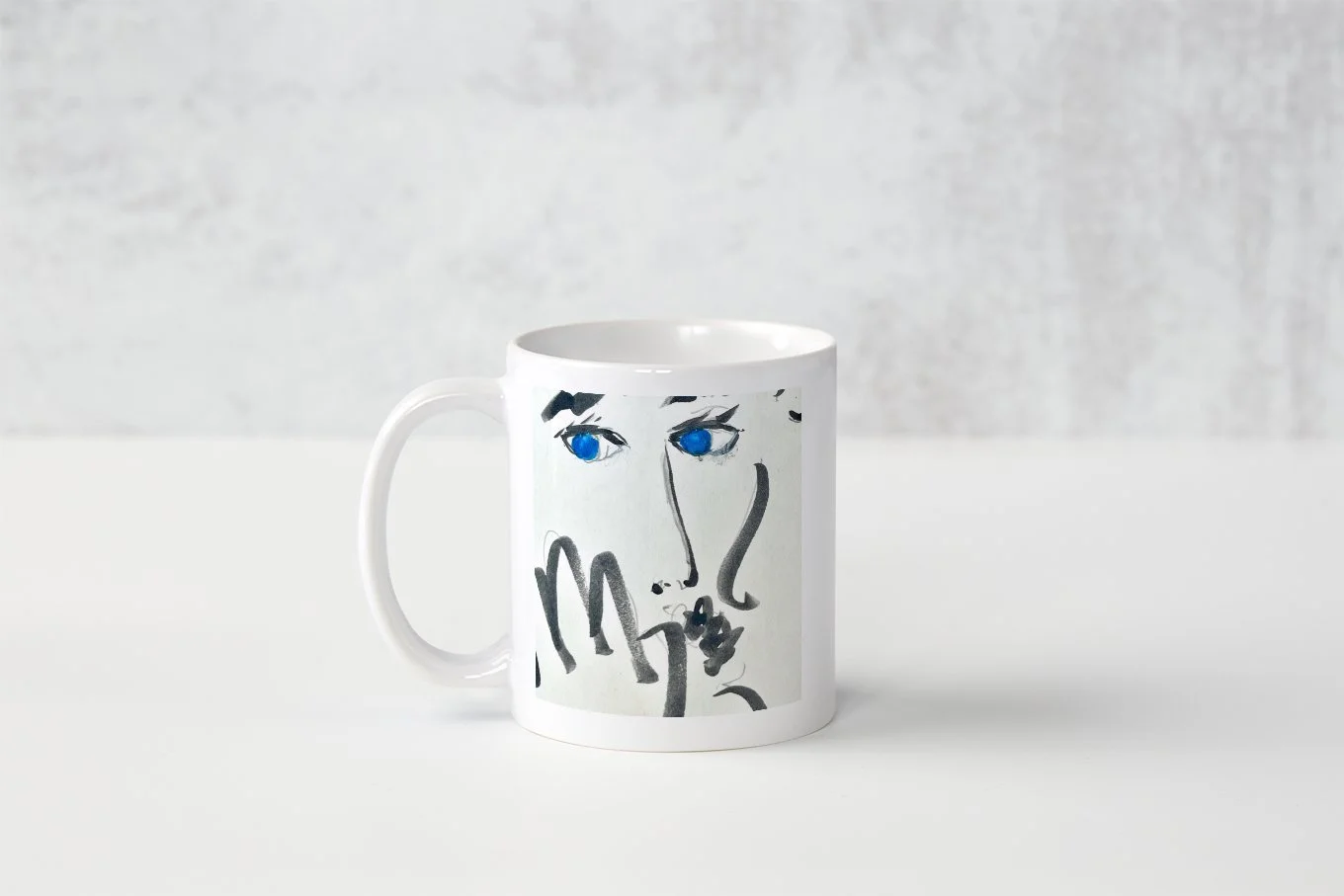 kissing strangers coffee mug