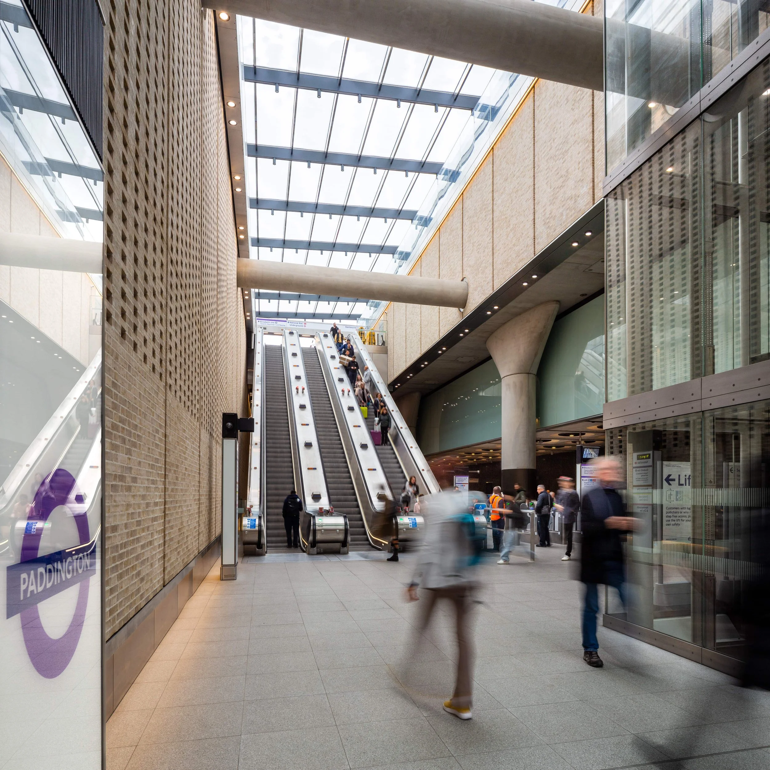 Paddington Elizabeth Line Crossrail Station Entrance TFL Glazing Lift Accessibility