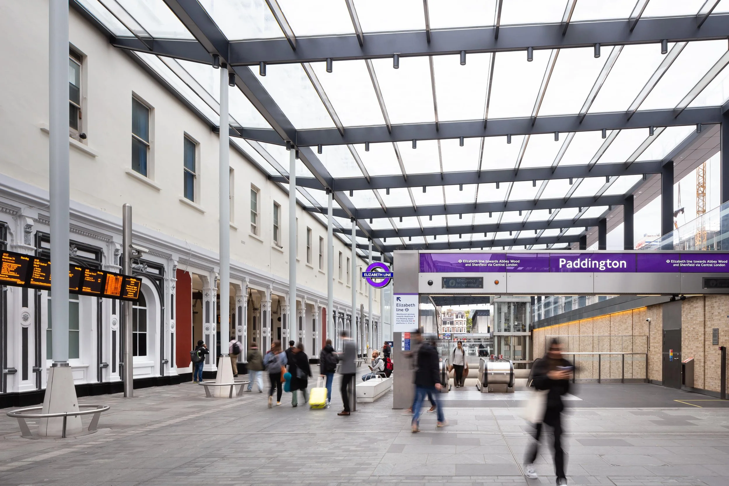 Paddington Elizabeth Line Crossrail Station Entrance TFL Glazed Roof