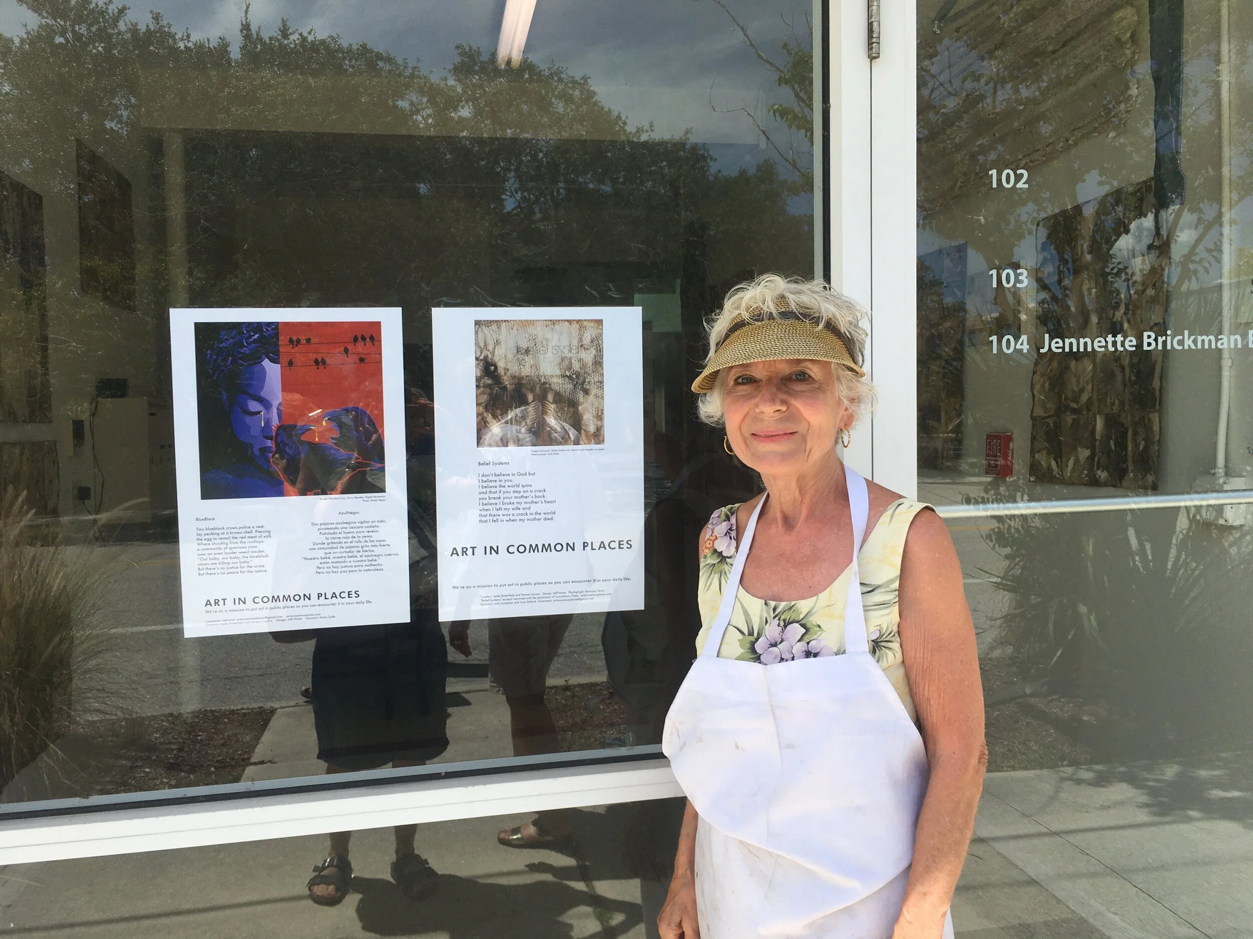 Zerbe Sodervick with Blackbird and Belief at Her Studio.JPG