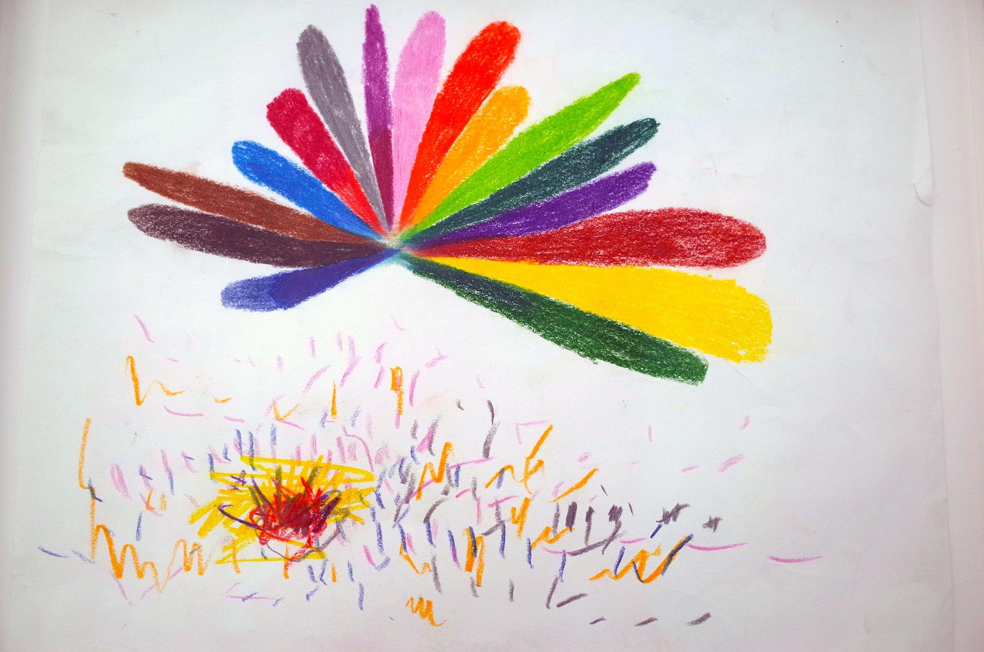  Hospital Drawing, 2018, Colored pencil, 8.75” x 11.75” 