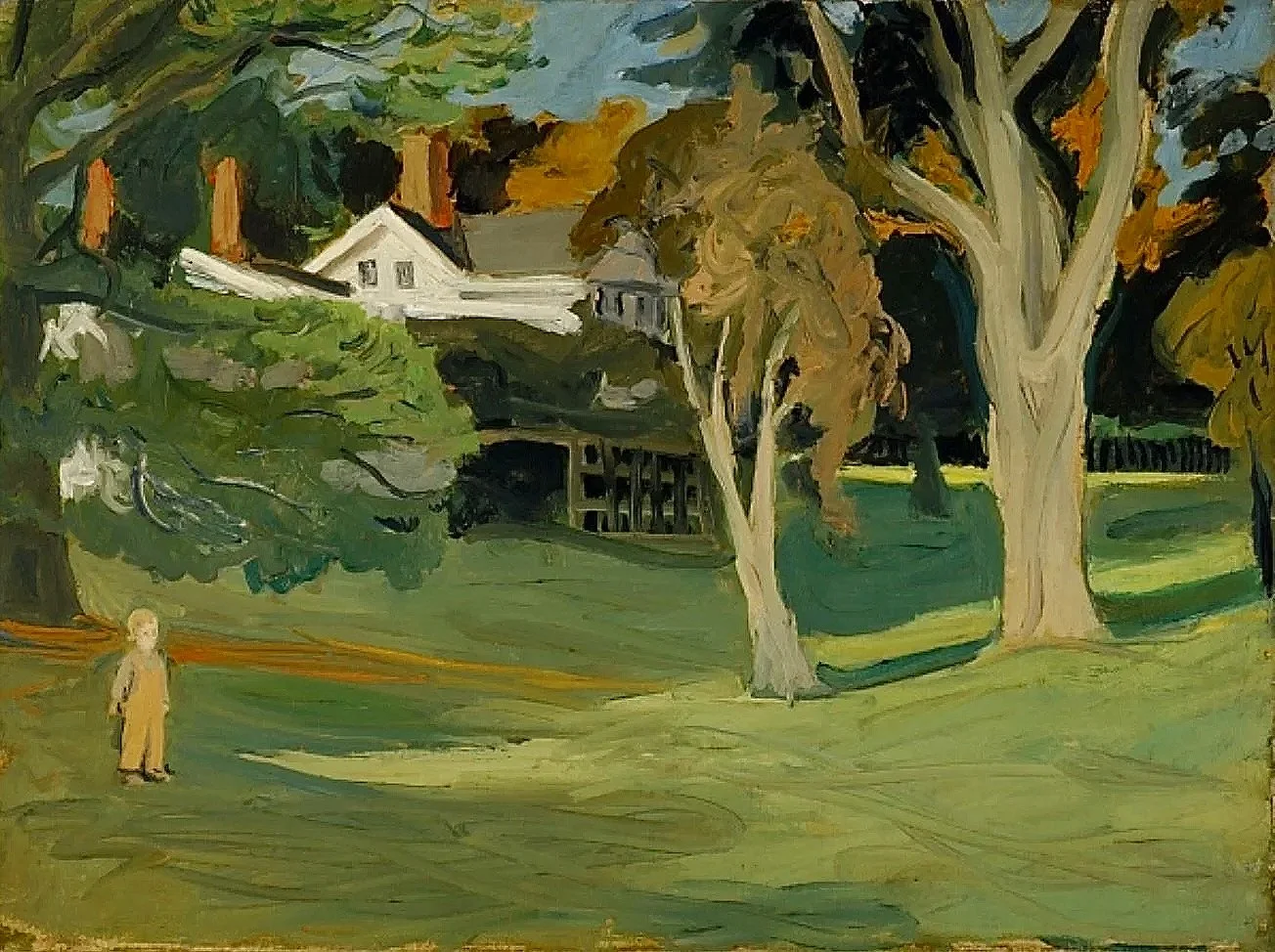 Katie in front of House c. 1951  (24 x 32)