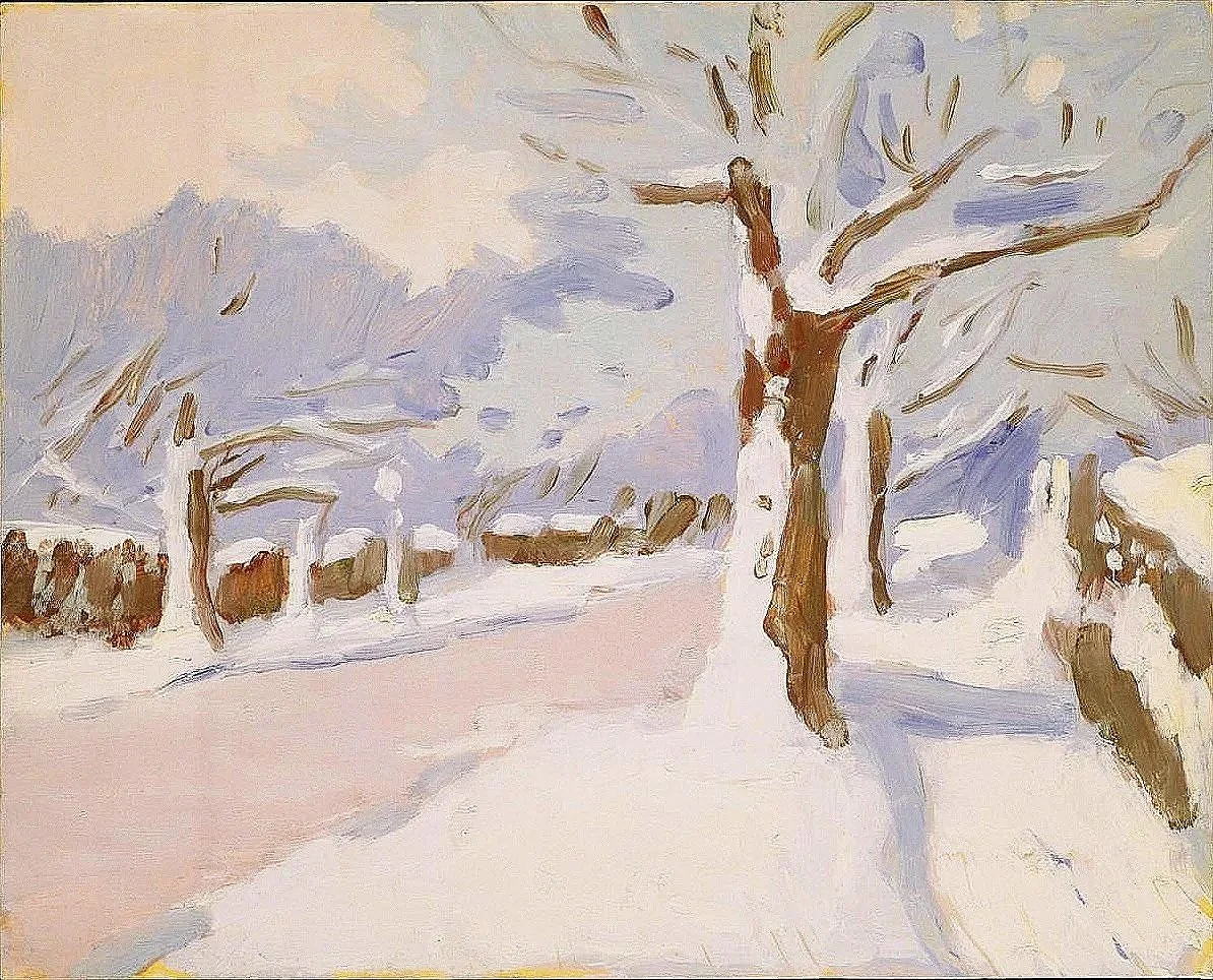 Snow - South Main St.   c. 1972  (14 x 17)