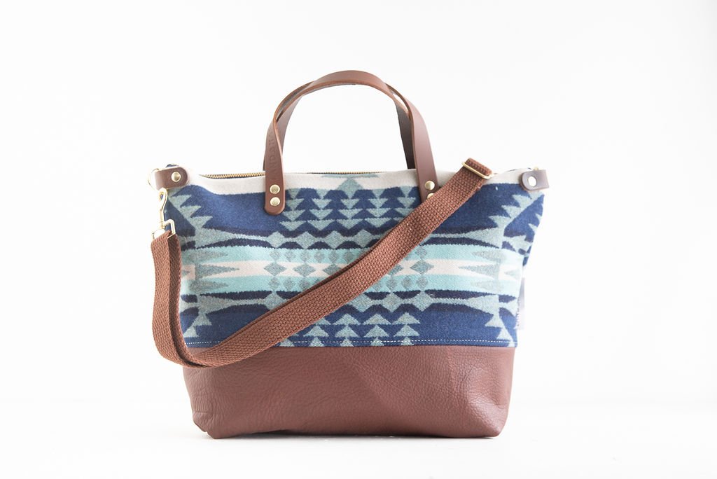 Handmade Pendleton Wool & Leather Crossbody Purse by Land & Kamp