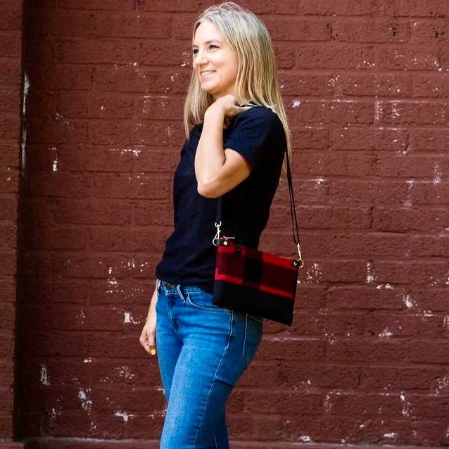 Small handmade Pendleton wool wristlet purse for light carry by Land and Kamp