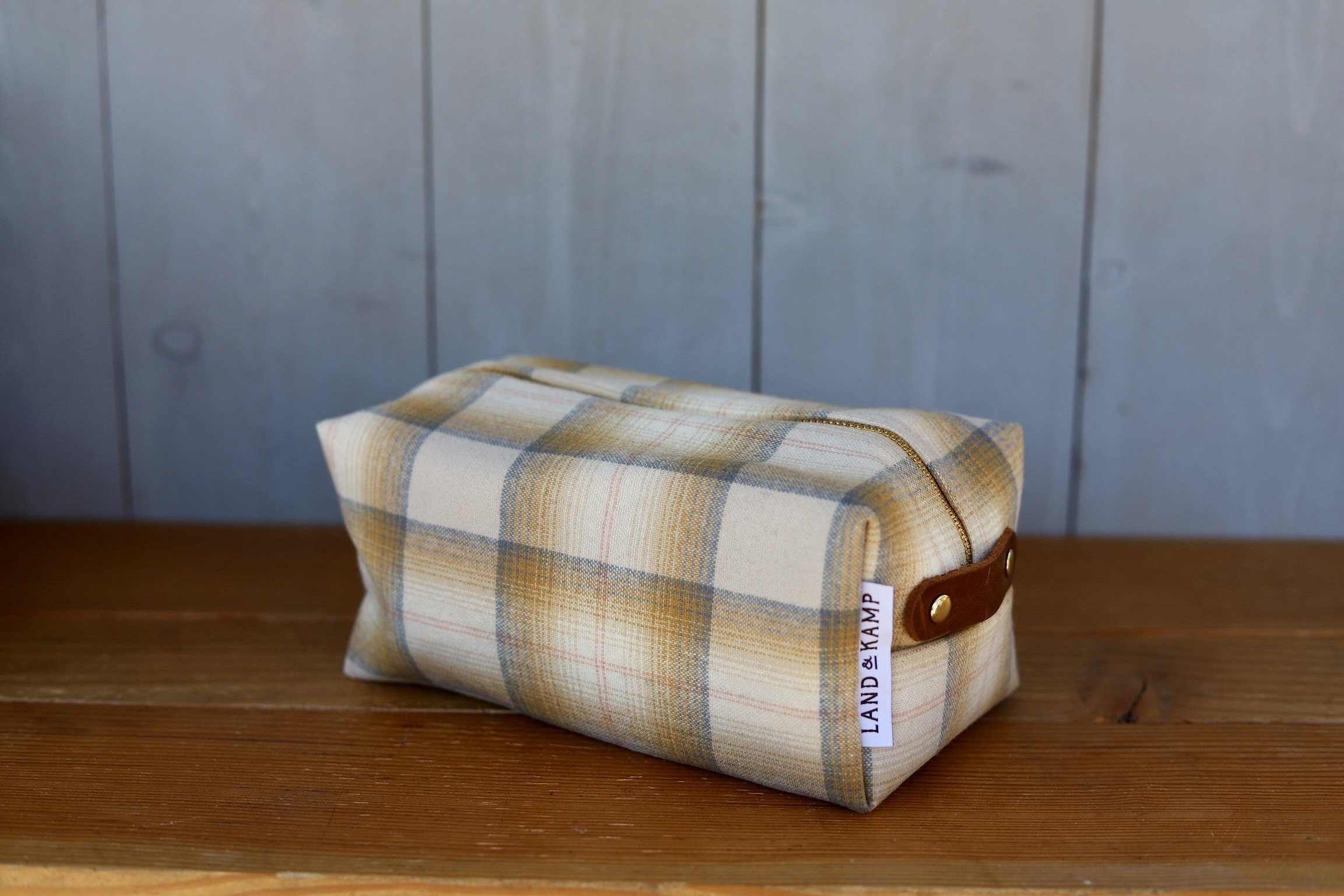 Travel Kit in Pale Yellow Plaid Pendleton Wool 0009 (Copy) (Copy)