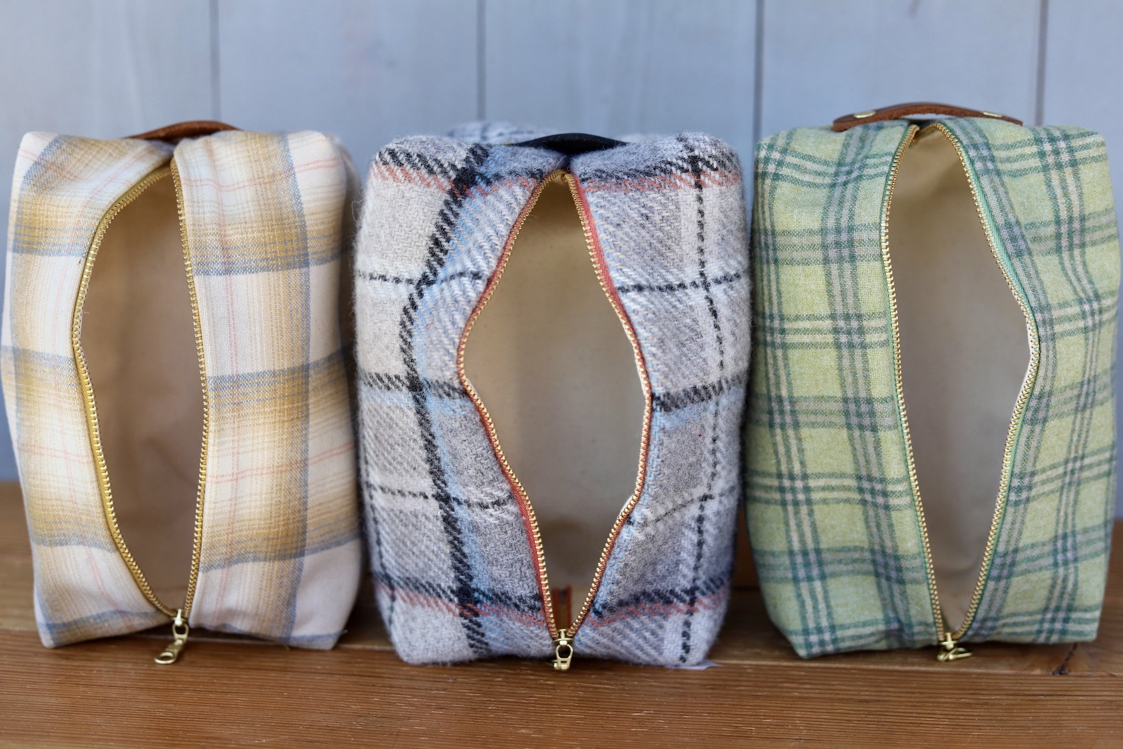 Travel Kit in Pale Yellow Plaid Pendleton Wool 0009 (Copy) (Copy)