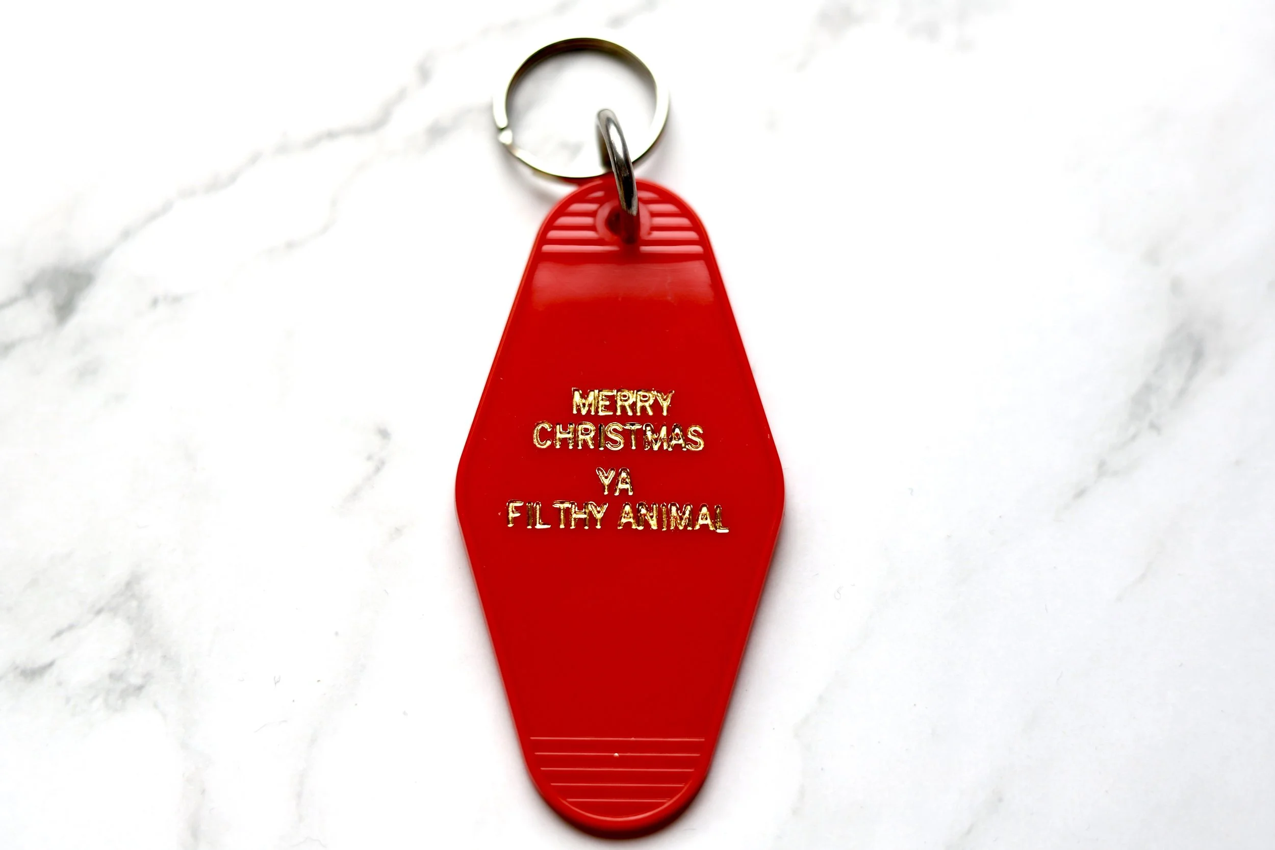 Keychain- Merry Christmas Ya Filthy Animal