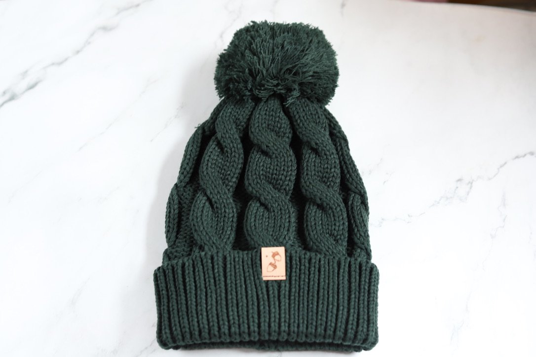 Formosa Twist Pom Pom Beanie with Cuff