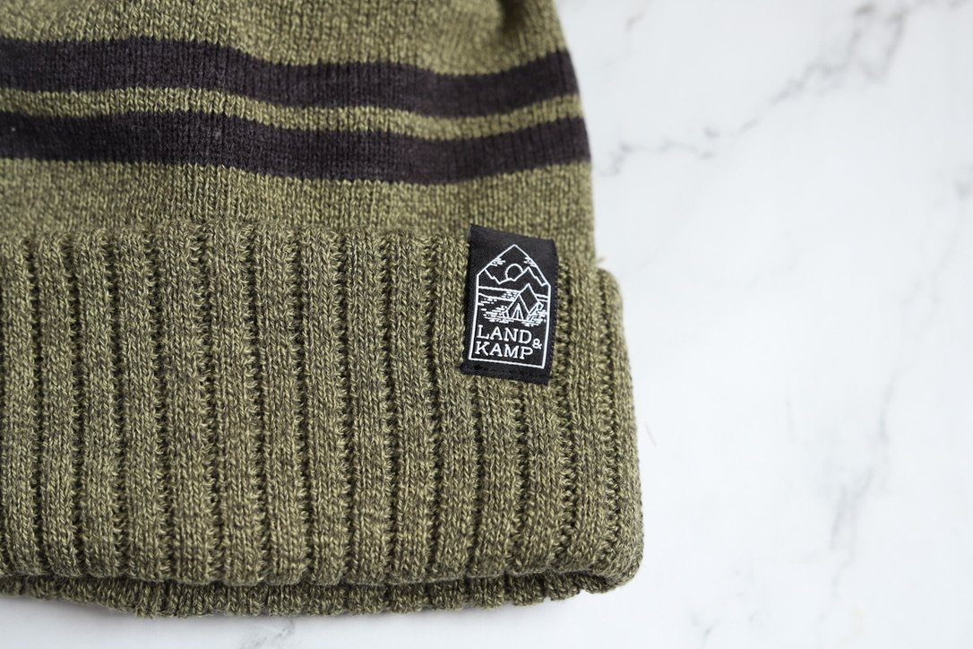 Heather Olive Short Pom with Cuff