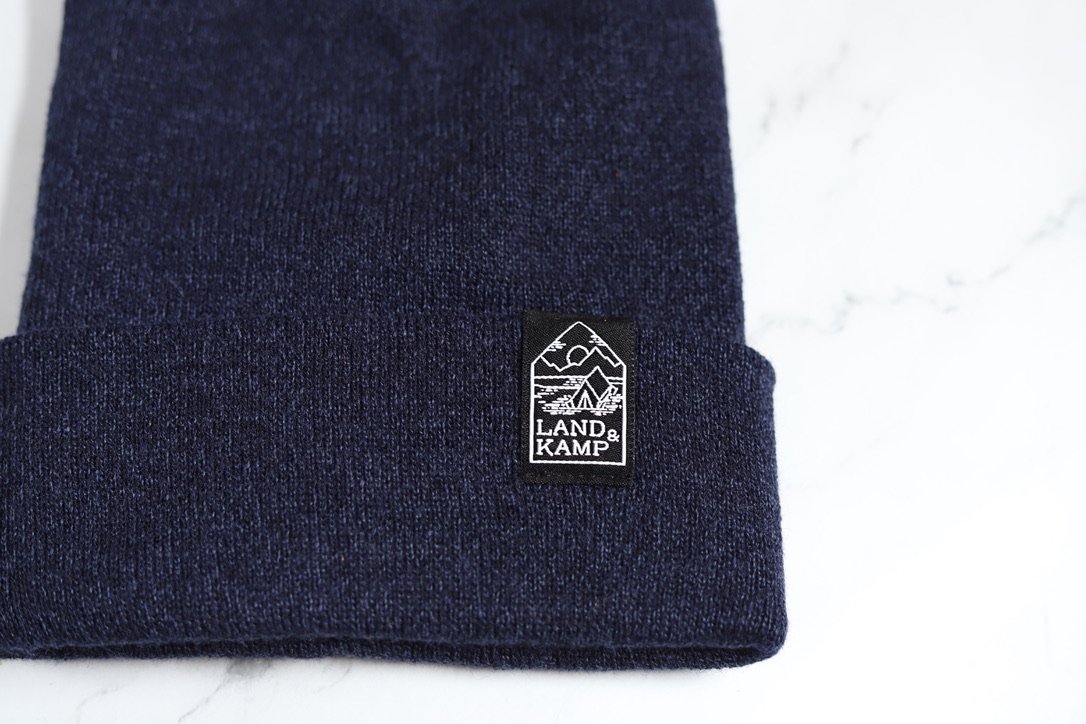 Heather Navy Beanie with Cuff