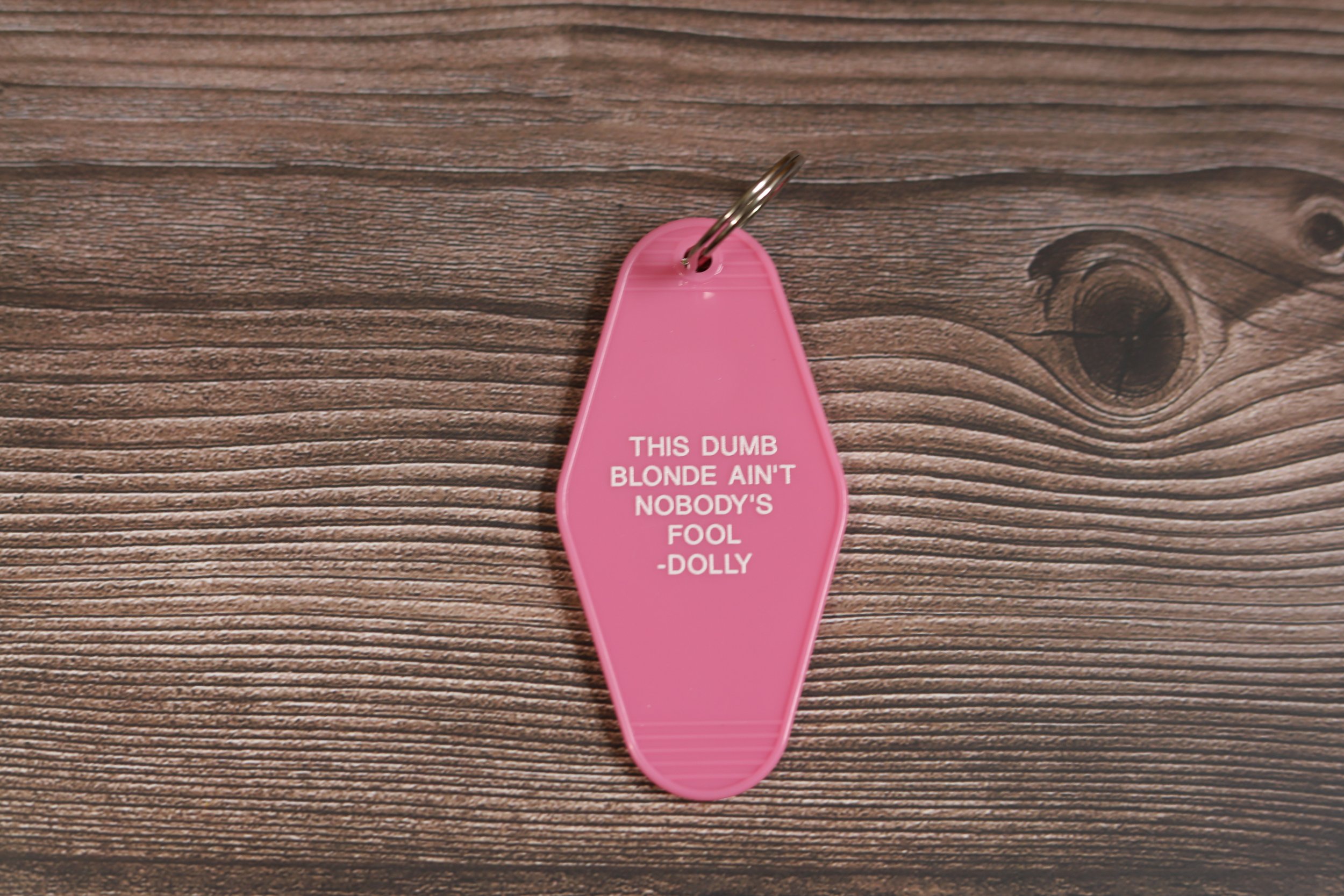 Dolly Dumb Blonde Retro Hotel Keychain