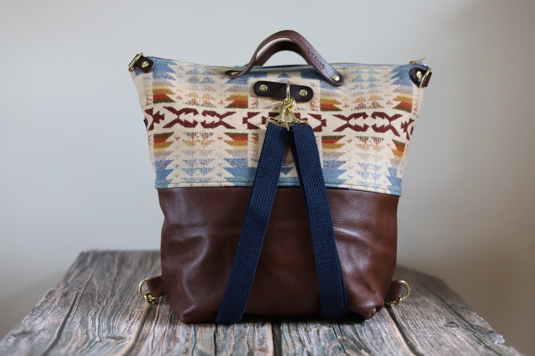convertible backpack in shonto wheatlands pendleton wool 002