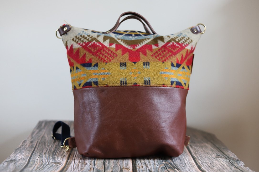 Convertible Backpack in Journey West Pendleton Wool 001