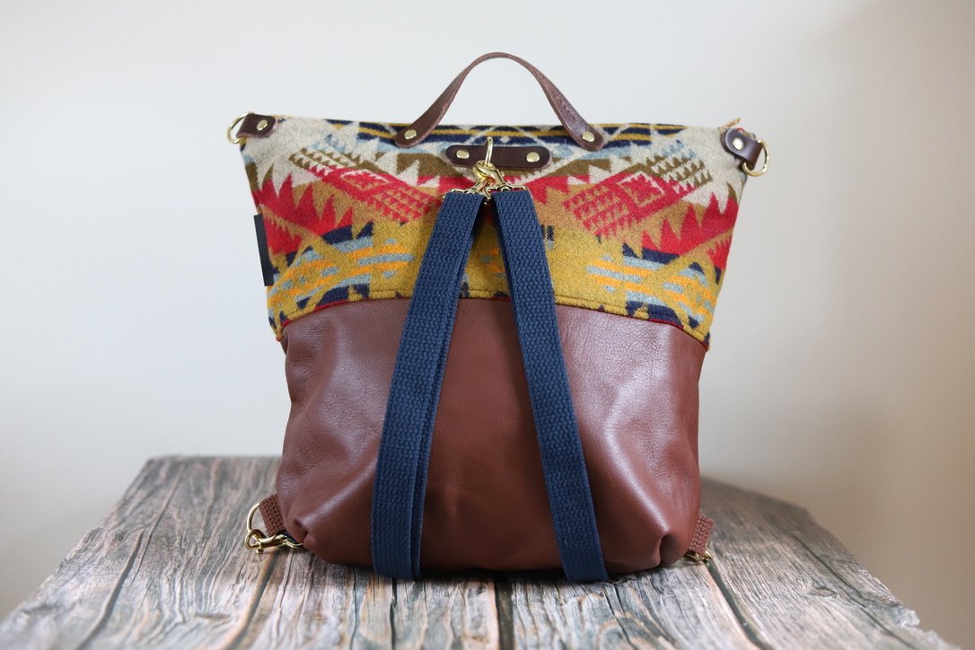 Convertible Backpack in Journey West Pendleton Wool 001
