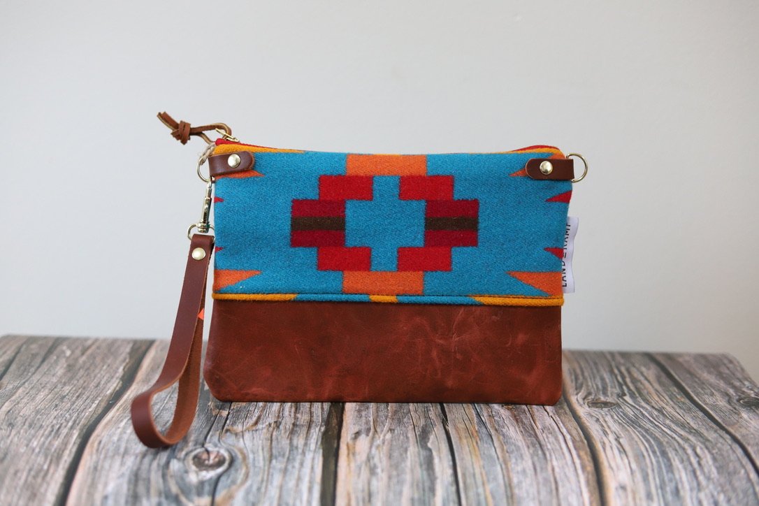 3 in1 Wristlet in Rio Rancho Turquoise Pendleton Wool 002