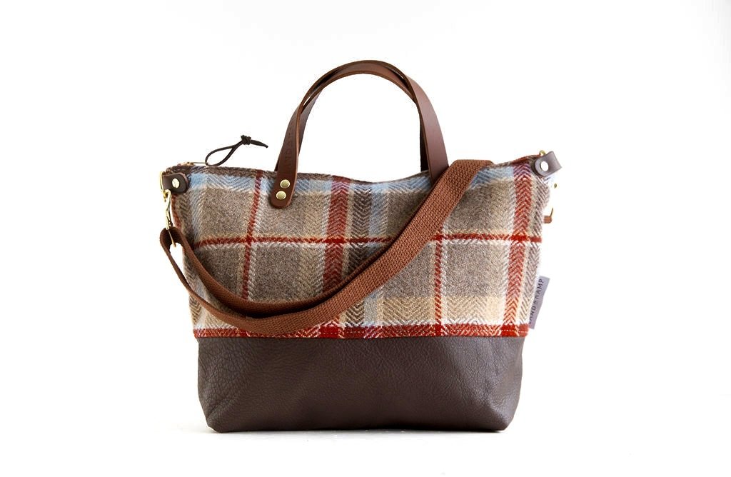 Handmade Pendleton Wool & Leather Crossbody Purse by Land & Kamp