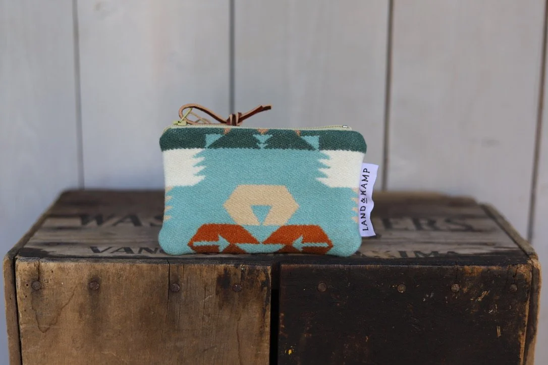 Card Pouch in Tucson Aqua Wool