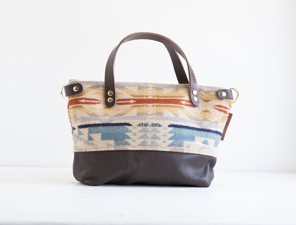 Bitsy Crossbody Purse: Handmade Shonto Wheatlands Pendleton Wool & Leather by Land & Kamp