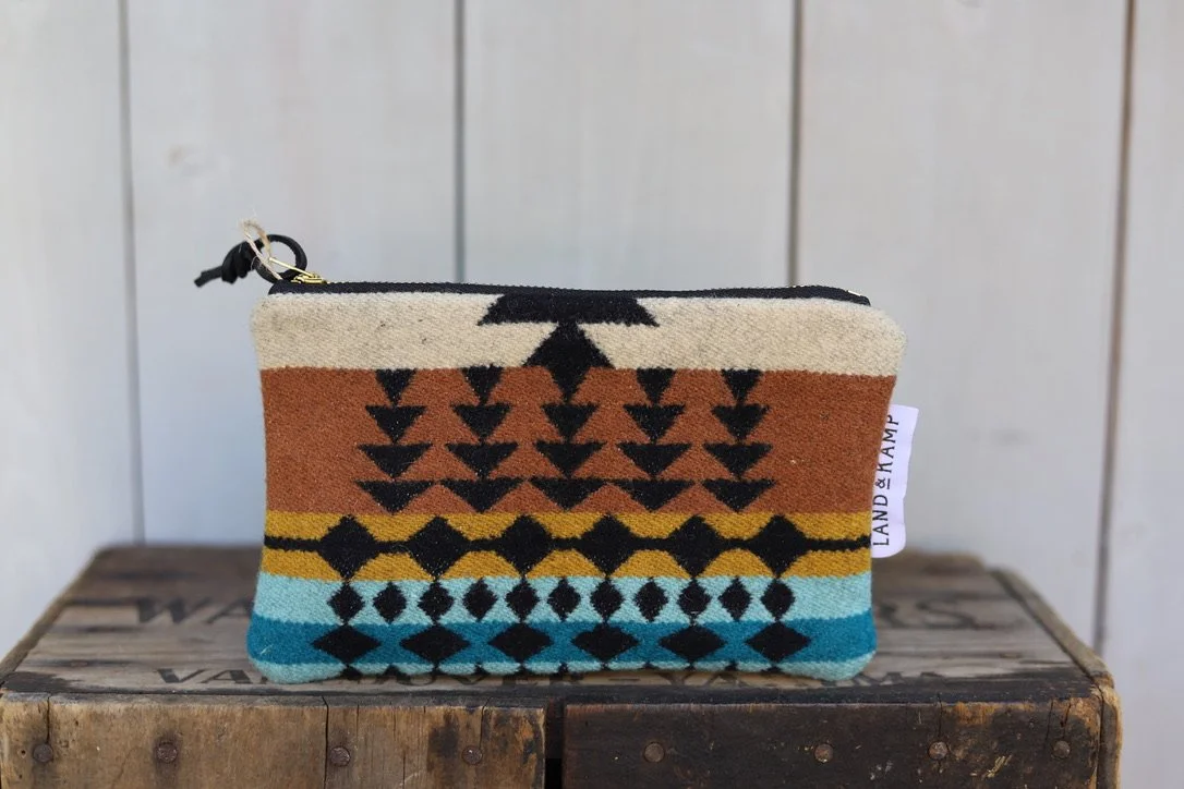 Carry All Zipper Pouch in Rancho Arroyo Black Wool