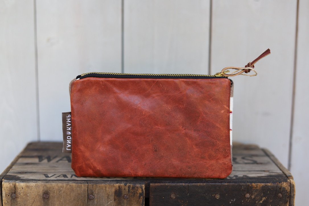 Carry All Zipper Pouch in Tucson Khaki Wool