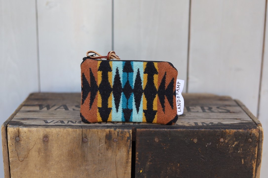 Card Pouch in Rancho Arroyo Black Wool