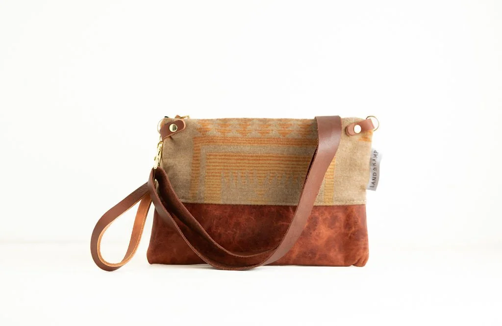 3 in1 Wristlet in Harding Multi Tan Wool 002