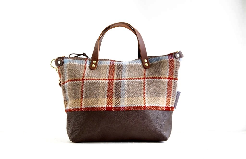Handmade Pendleton Wool & Leather Crossbody Purse by Land & Kamp
