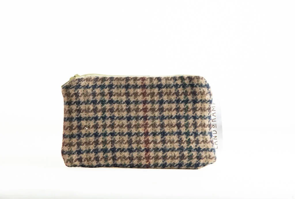 Card Pouch in Classic Houndstooth Wool
