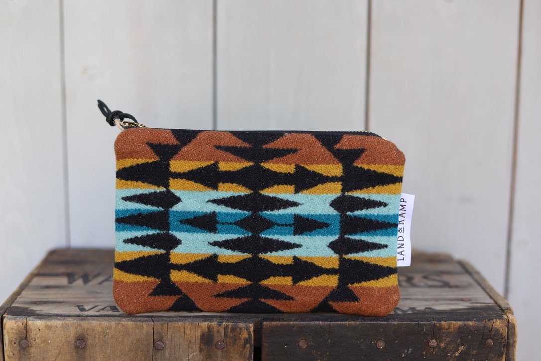 Carry All Zipper Pouch in Rancho Arroyo Black Wool