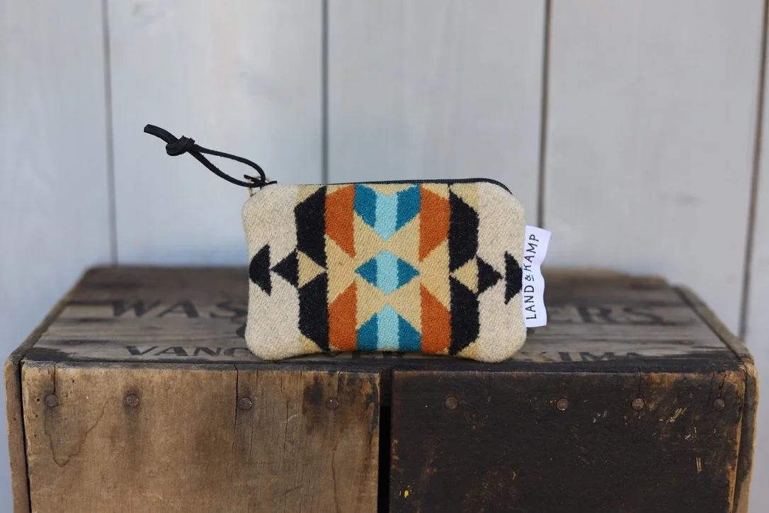 Card Pouch in Rancho Arroyo Black Wool
