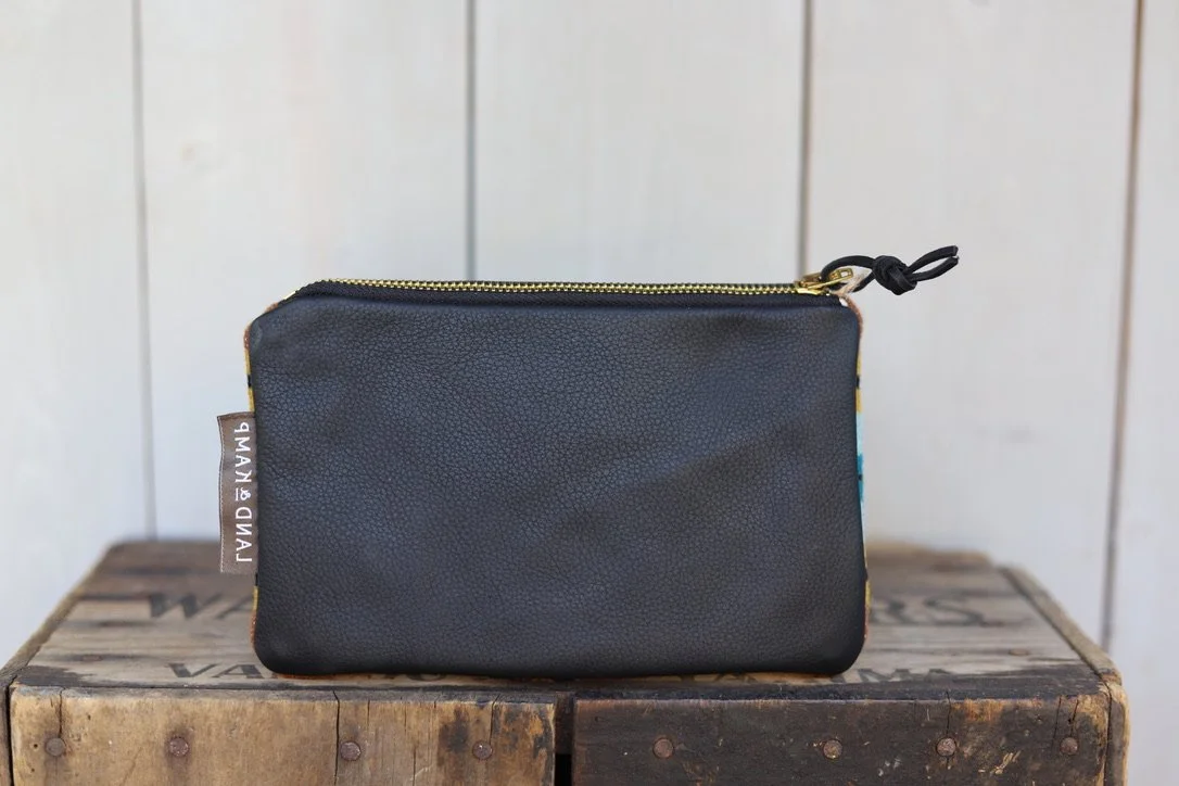 Carry All Zipper Pouch in Rancho Arroyo Black Wool