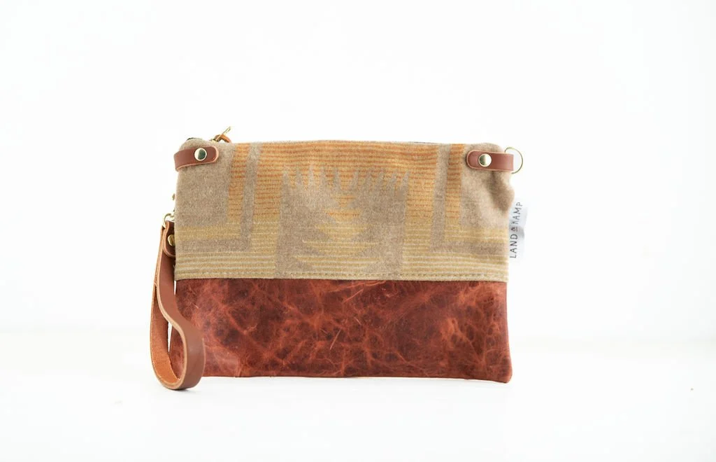 3 in1 Wristlet in Harding Multi Tan Wool 003