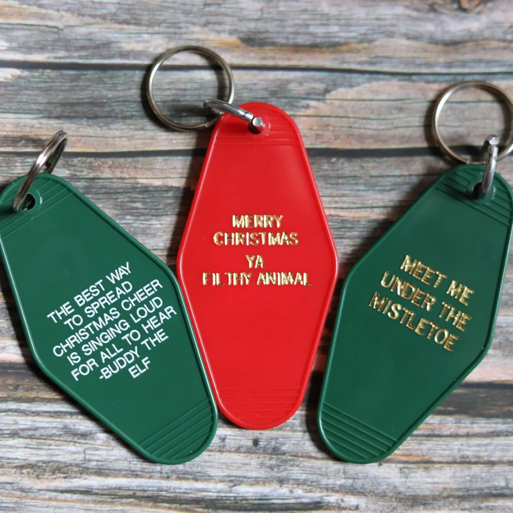 Stocking Stuffer-3 Holiday Keychain Set