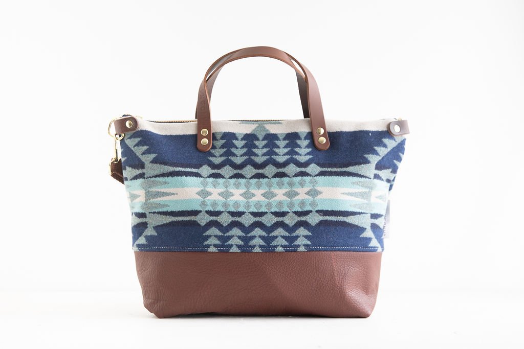 Handmade Pendleton Wool & Leather Crossbody Purse by Land & Kamp